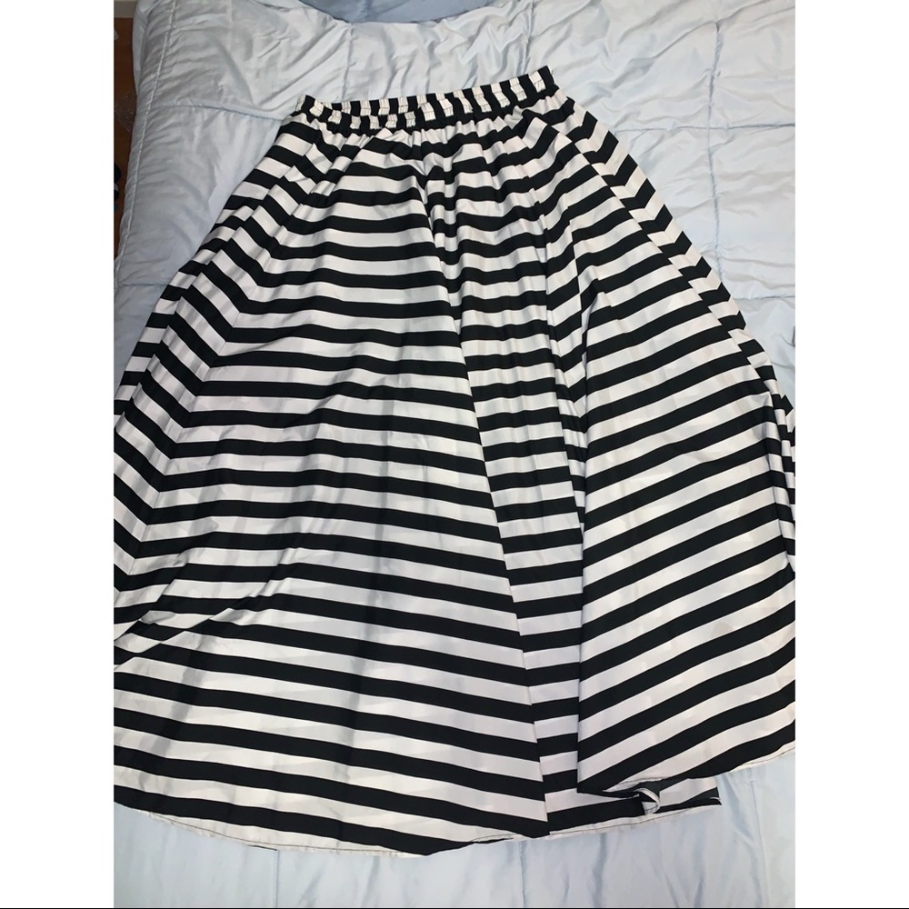 Long striped skirt